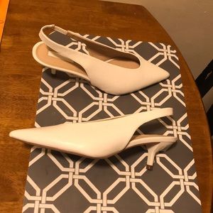 White kitten heels wore once-practically new